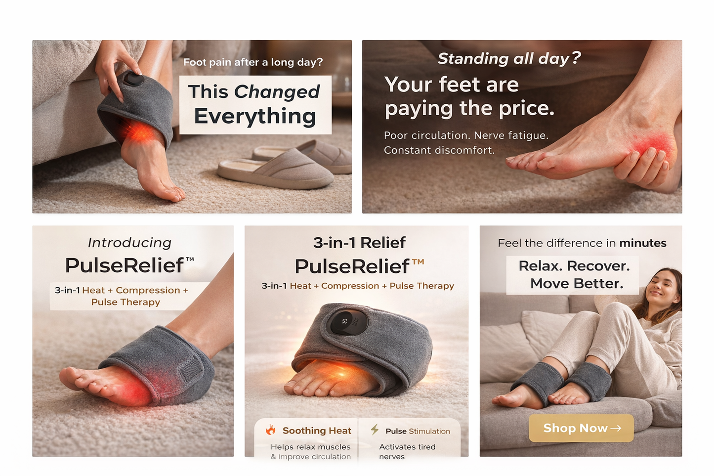 PulseRelief® Triple-Technology Massager
